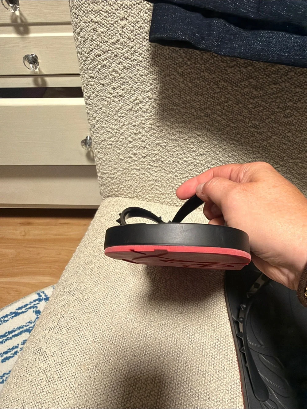 Black Studded Louboutin Flip Flops - Classic Summer Sandals